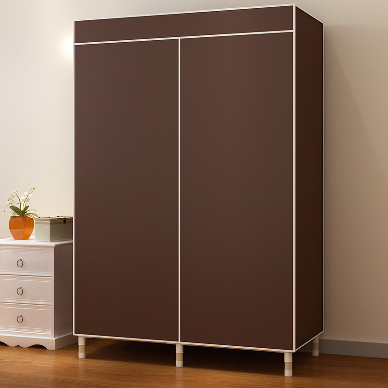 Simple wardrobe cloth wardrobe sub-assembly solid wood fabric storage home rental housing modern simple and durable