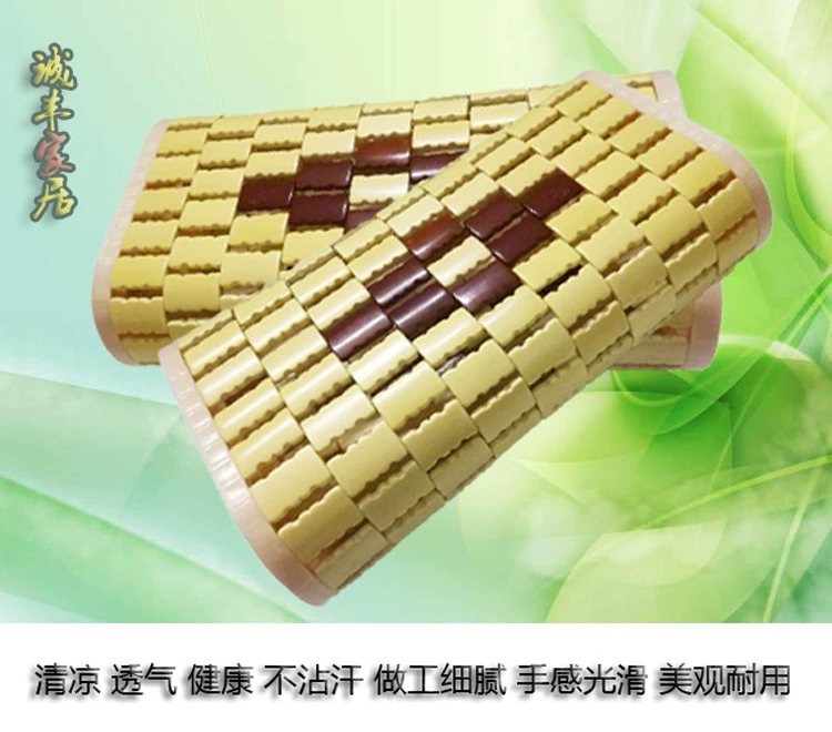 Mùa hè Tre Hollow Mát Gối Mahjong Gối Gối Tre Knit Hấp Thở Cổ Người Lớn Duy Nhất Gối Tre