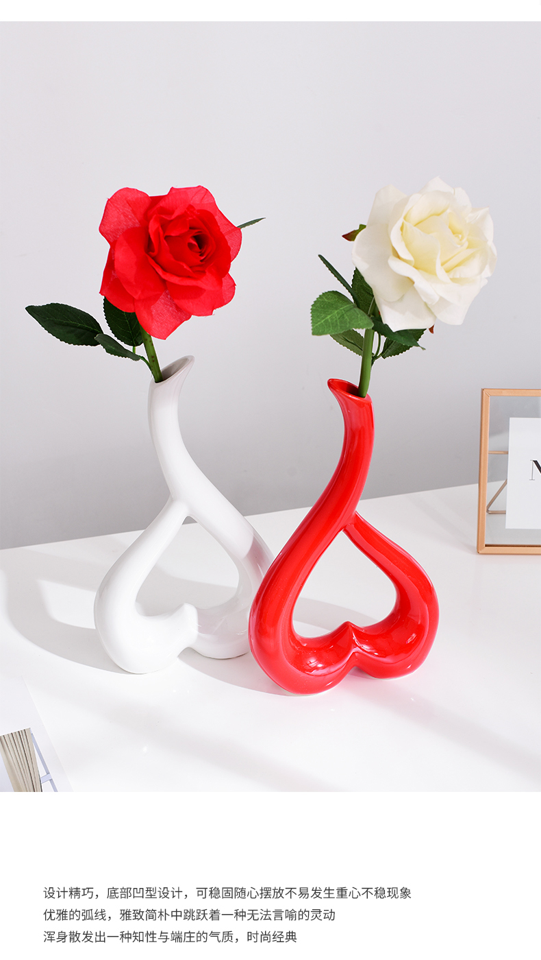 I and contracted ceramic handicraft furnishing articles creative desktop table accessories home sitting room place flower vase