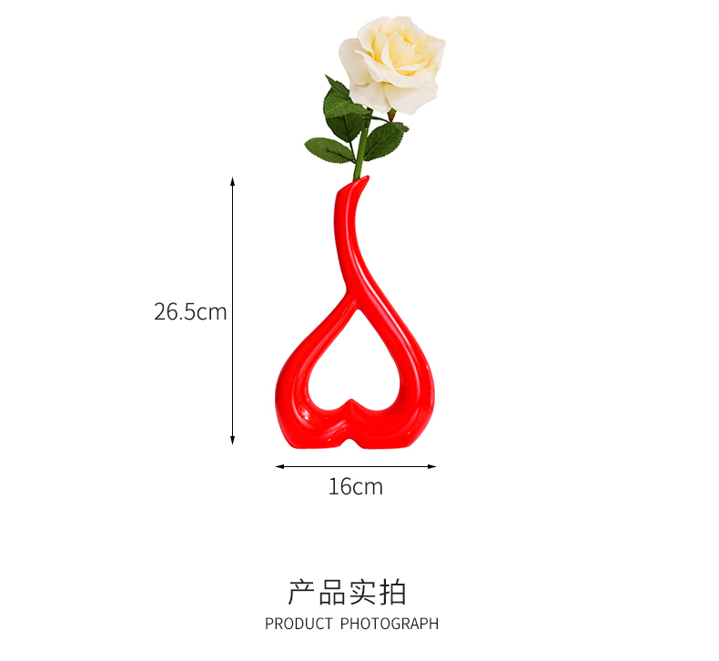 I and contracted ceramic handicraft furnishing articles creative desktop table accessories home sitting room place flower vase