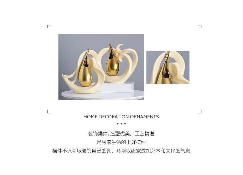 European style living room dry flower arranging flowers simulation flower vase furnishing articles I household ceramics table vase decoration decoration