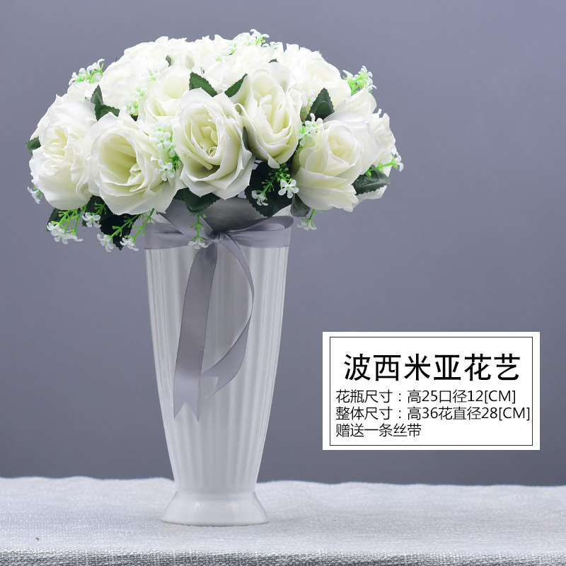 White ceramic vases, I and contracted Japanese lovely flower implement ikea home furnishing articles style small household business