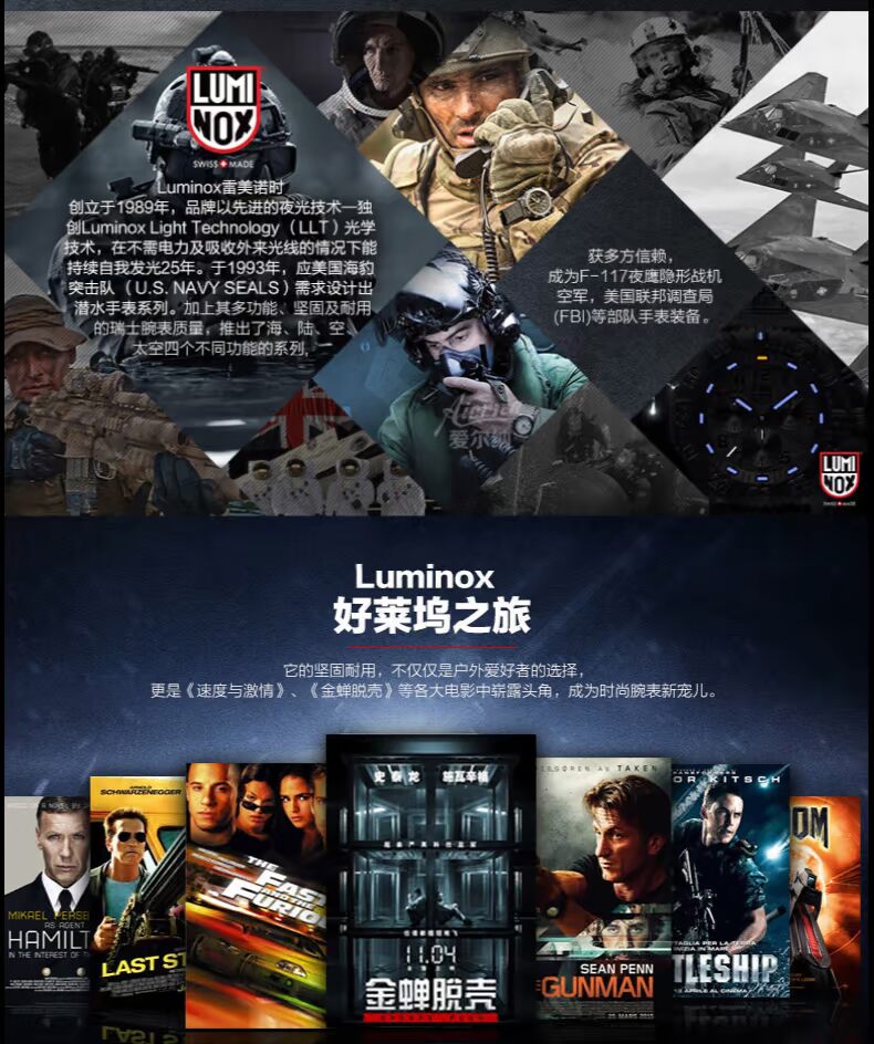 Đồng hồ nam luminox Thụy Sĩ đồng hồ nam và nữ đồng hồ Leimeno chống nước lặn đôi vợ chồng ngoài trời bảng 0327.wo - Giao tiếp / Điều hướng / Đồng hồ ngoài trời đồng hồ sr