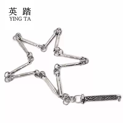 English tread jiu jie bian beginner show actual whip fitness martial arts defense nine Section 9 section whip with xiang huan sent whip color