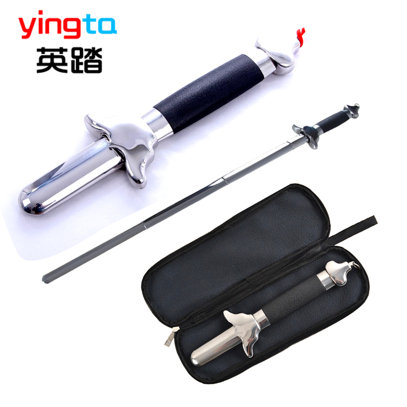 Tianning all stainless steel telescopic sword fitness tai chi sword performance sword men and women morning exercise sword folding sword hanging waist sword