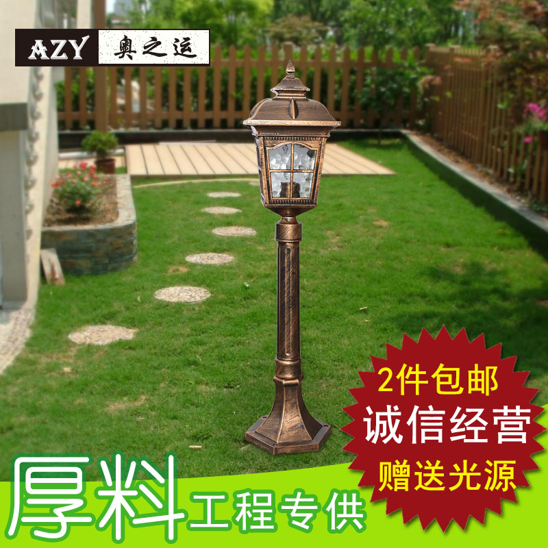 Outdoor lawn lamp Park floor lamp household courtyard European style pastoral American pole lamp garden waterproof landscape lamp