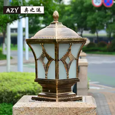 Diamond wei qiang deng zhu tou deng qiang tou deng square pillar men tou deng Villa courtyard ou shi deng outdoor lighting