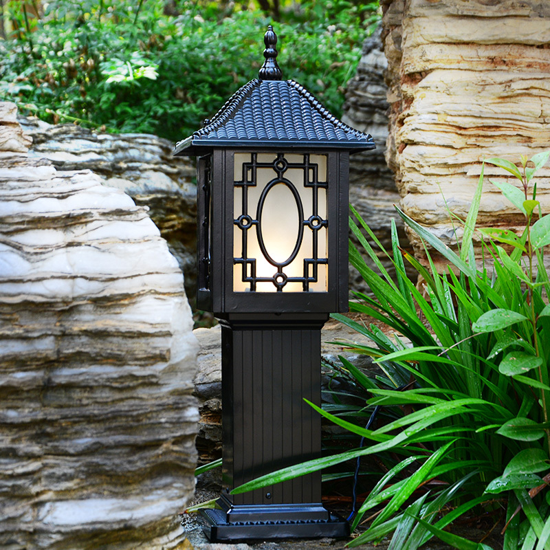 New Chinese-Style Lawn Lamp, Outdoor Waterproof Lawn Lamp, Community Park, Hotel Garden, Villa Courtyard Floor-Standing Landscape Lamp