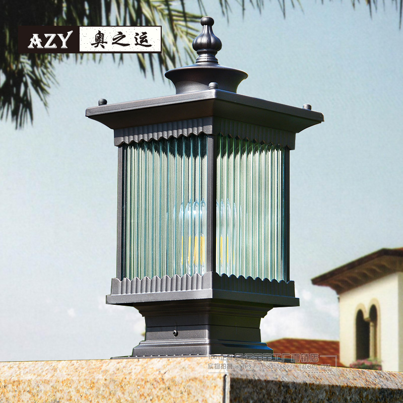 Column Head Lamp Gate Column Lamp Door Courtyard Lamp Wall Head Light Outdoor Villa Chinese Outdoor Waterproof Courtyard Wall Lamp