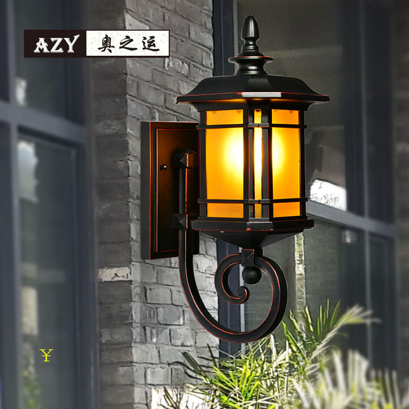 Outdoor Wall Light Waterproof Eu Style Villa Retro Garden Aisle Courtyard House Lights Outdoor LED Corridor Light Balcony Lamps