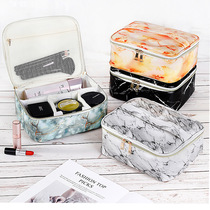 Second-generation cosmetic case explosive marble cosmetic bag PU waterproof AB travel Large Capacity Storage wash bag