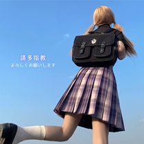 Norly Empire Girl JK uniform skirt genuine original creation grid skirt full spot Orthodox purple plaid pleated skirt school supply