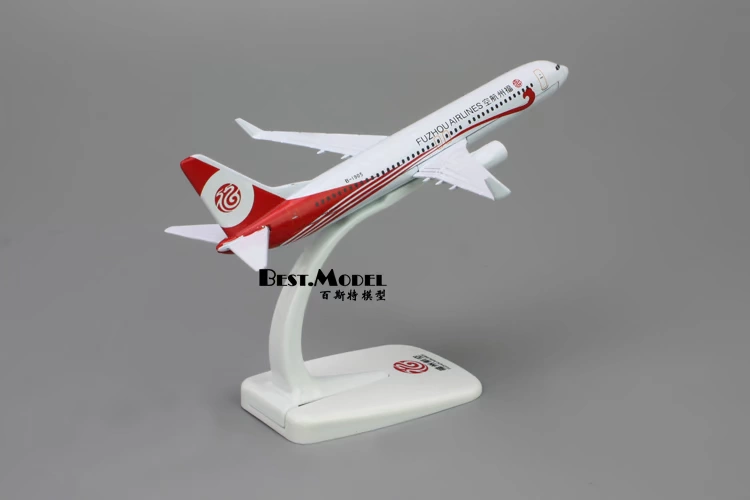 Fuzhou Airlines máy bay chở khách nội địa mô hình máy bay rắn 737-800 Fuhang đồ trang trí tĩnh dạy mô phỏng hợp kim