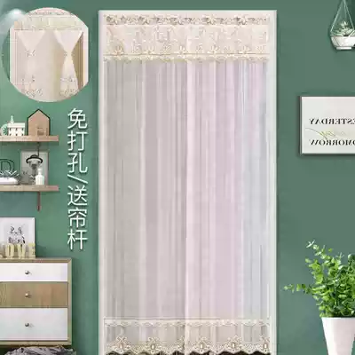 Curtain gauze fabric lace partition window finished floating curtain embroidery curtain bedroom living room curtain hanging curtain