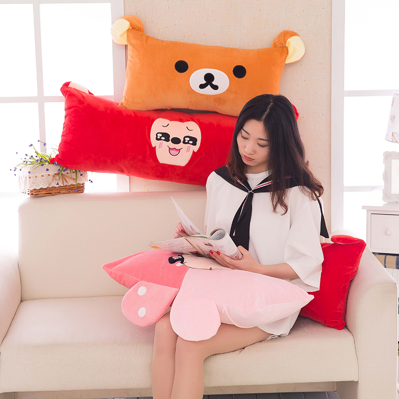 Cute Sleeping Pillow Pillow Plush Toy Cartoon Single Pillow Double