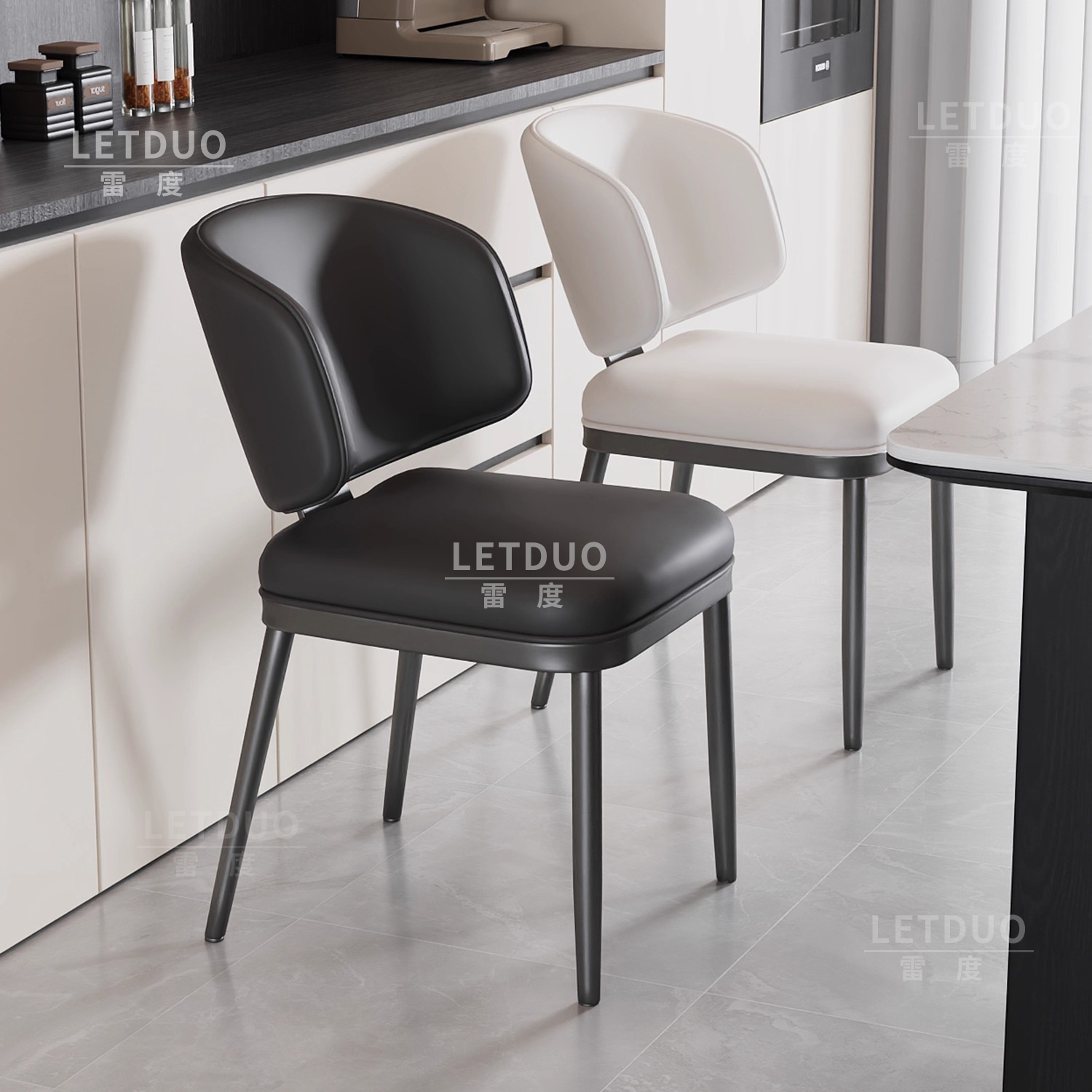 Обеденный стул бытовой стул для обеденного стола Итальянский легкий роскошный ресторан высокого класса 2025 новый стул со спинкой островной стул для стола черный