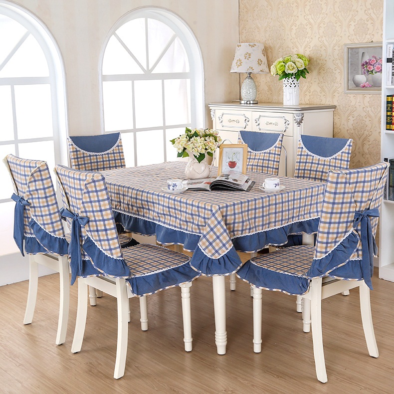 Even body high-end stool sleeve Chinese style plate stool cover cotton linen dining room table cloth chair cushion seat cloth solid wood domestic anti-slip clamp cotton