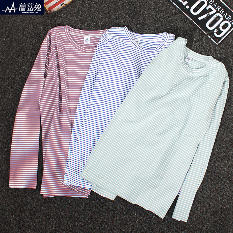 Boys' autumn clothes tops, big boys, 12 cotton, 15 years old, 13 fat boys, striped inner clothes, children's underwear, one-piece outer wear