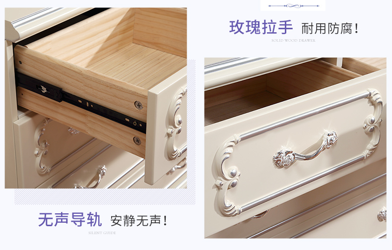 Tủ quần áo dài ngăn kéo châu Âu kết hợp giá phòng khách góc 4 xô 5 ngăn kéo phòng ngủ lưu trữ bốn ngăn kéo tủ học - Buồng tủ quần áo trẻ em sơ sinh