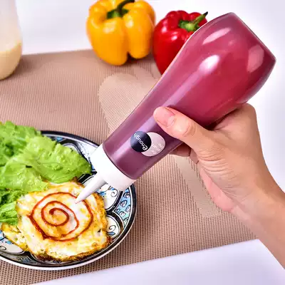 Japan imported salad squeeze sauce bottle Household kitchen squeeze plastic soy sauce bottle seasoning bottle ketchup squeeze bottle