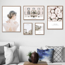 Happiness Point Nordic Style Living Room Decoration Paintings and ins Composition hanging paintings Little frescoed minimalist around modern restaurant painting wall painting