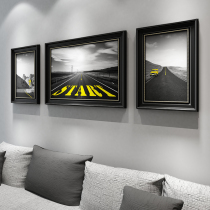 Restaurant Hanging Painting Living Room Decoration Painting Creative Landscape Minimalist Eurostyle Triple Painting Sofa Background Wall Hanging Painting