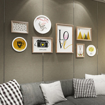 Living Room Decoration Painting Modern Minima Mural Art Oil Painting Nordic Combined Hanging Painting Restaurant Sofa Background Wall Painting