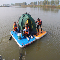 Fishing inflatable floating platform Magic carpet platform boat Fishing boat floating water fishing platform Inflatable boat Portable foldable floating platform