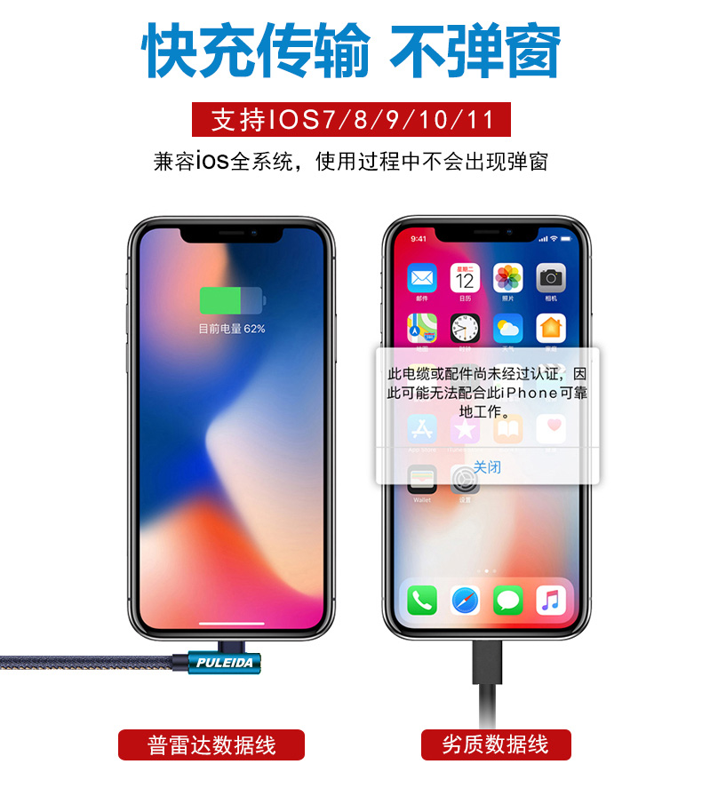 【天天】蘋果數據線短iphone充電線6六8plus器充電寶短款6s安卓type-c彎頭迷你x手機
