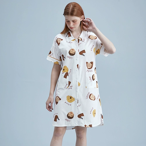 Летняя пижама, хлопковая тонкая милая сексуальная юбка, короткий рукав