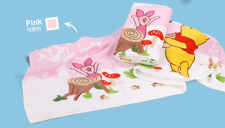 维尼熊森林派对纱布浴巾_04