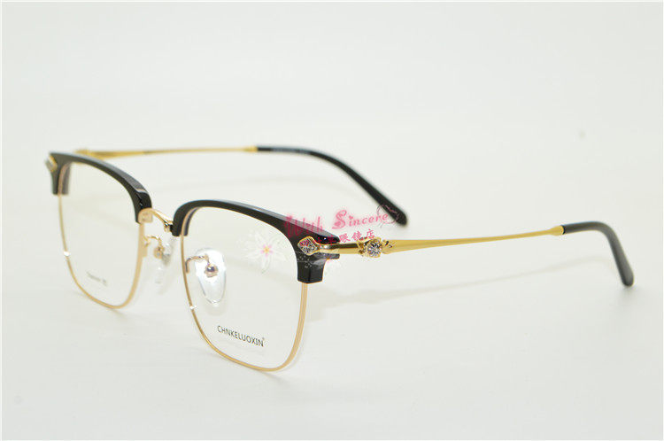 CHNKELUOXIN Crowe core fashion pure titanium full frame myopia glasses frame tide glasses frame 526