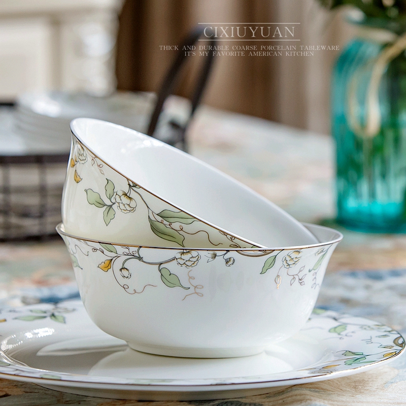 Ceramic bowl suit to eat rice bowl household bowls large ipads soup bowl 6 inches rainbow such as bowl rice bowls microwave tableware