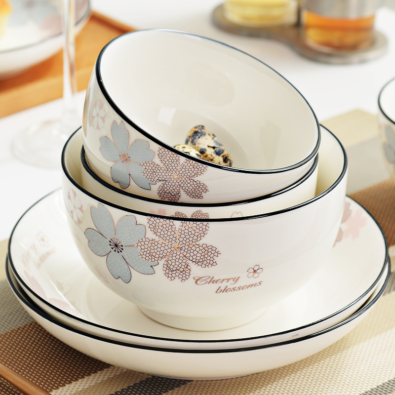 Creative Nordic ceramic plate dish home dish package package deep diameter dish tableware anti-hot deep dish