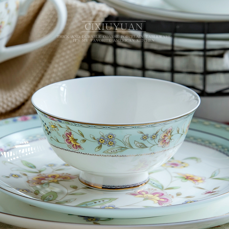 Sheng 's eating small bowl ceramic bowl 4.5 inch footed bowl household rice bowls Chinese ipads bowls outfit