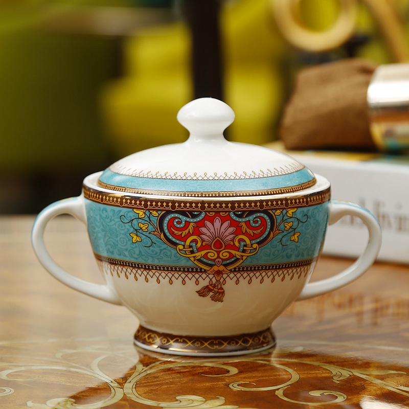 Creative ceramic coffee set suit coffee cup suit European flower cup disc set of ceramic English afternoon tea