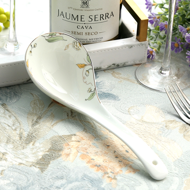 Sheng 's spoon, spoon stir long - handled spoon run ipads China big spoon, spoon, run ceramic tableware