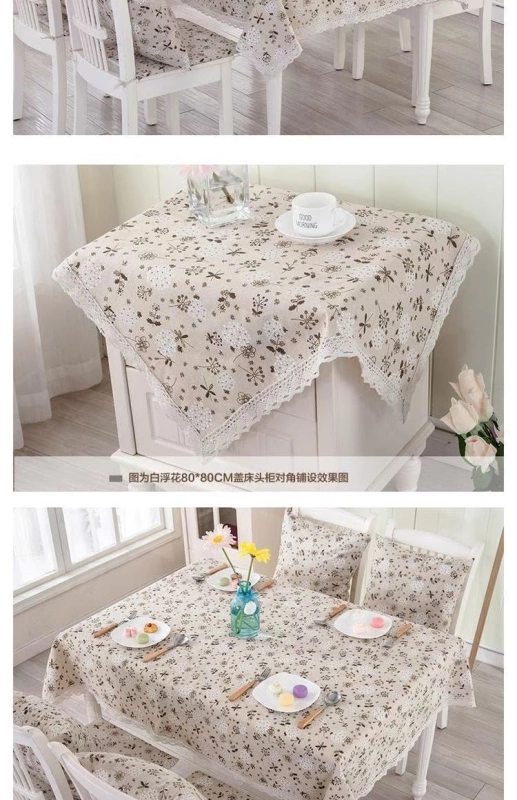 khăn trải bàn bằng vải bông và khăn trải bàn bằng vải hơn treo lên vải khăn trải bàn khăn trải bàn bàn cà phê mục vụ chữ nhật - Khăn trải bàn khăn trang trí bàn ăn