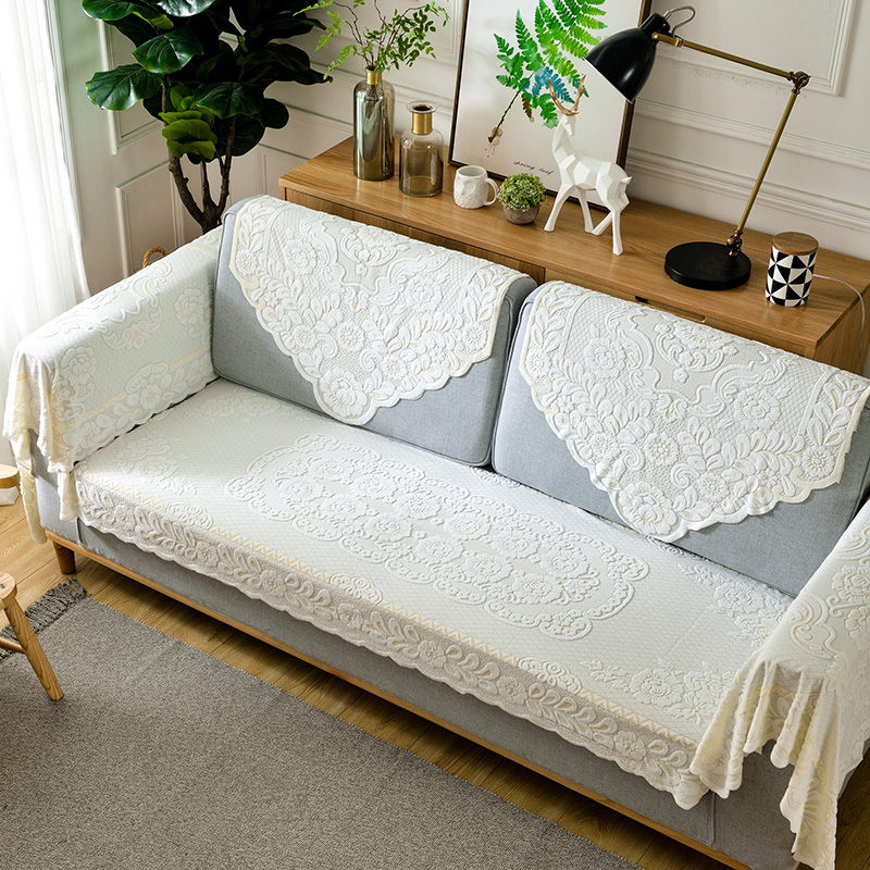 Non-slip lace sofa towel sofa cushion fabric four seasons universal simple modern living room back towel hand towel cover cloth