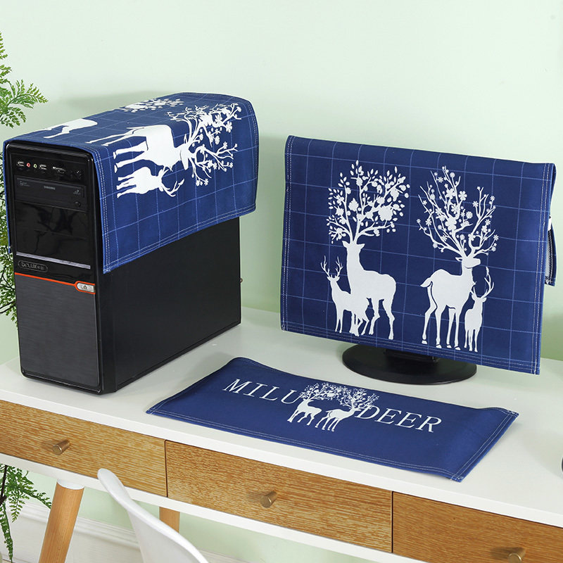 Computer cover computer cover cute fabric desktop cartoon dust cover all-in-one LCD display cover cloth sun protection