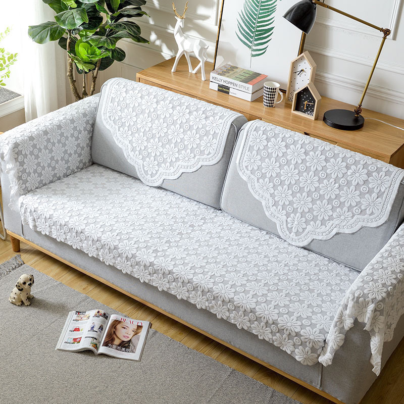 Sofa Towel Lace Sofa Backrest Towels Towel Sofa Cushion Cover Cloth All Season Universal Solid Wood Pedicure Sofa Cover