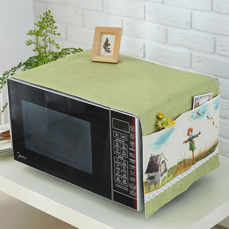 Cartoon Clothing Microwave Dust Cover Visual Microwave Stove Shelf Kitchen Oven Cover Cover