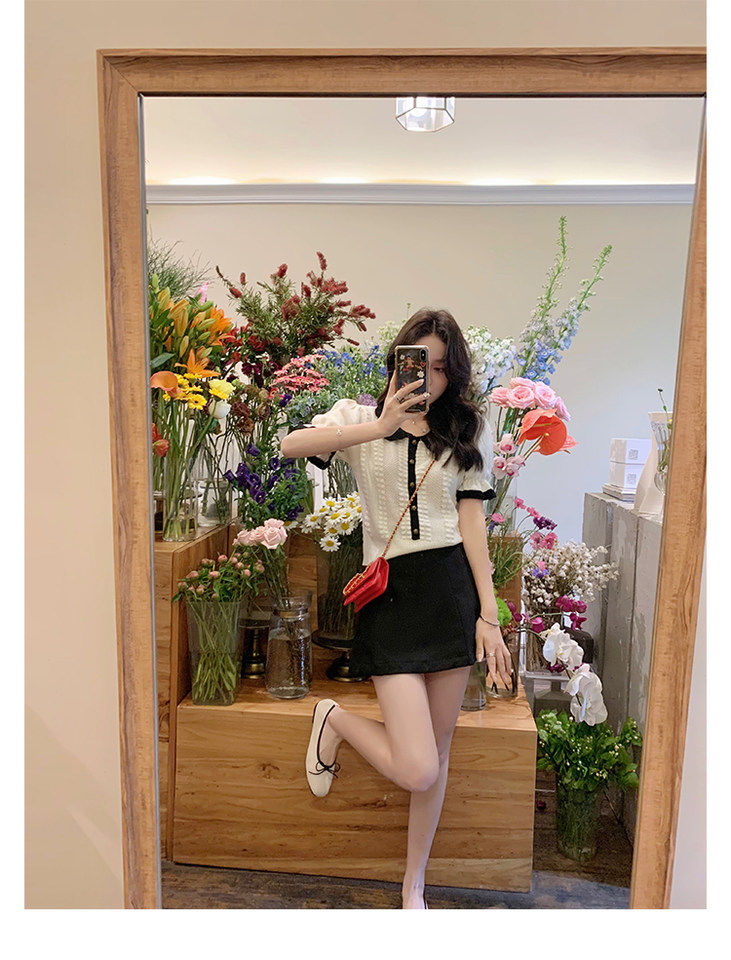 Giày búp bê nữ mũi vuông cổ nông đế bệt mềm, thắt nơ dịu dàng, chất liệu da cừu — Màu trà sữa, hàng có sẵn, Màu trắng sữa, hàng có sẵn, Màu xanh sữa, hàng có sẵn chi tiết 73
