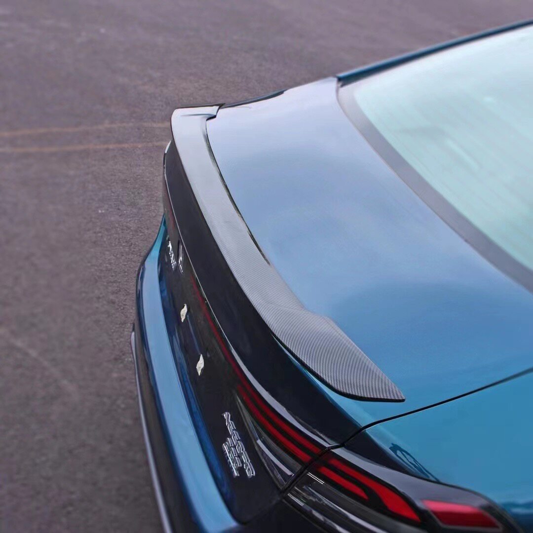 Suitable for Honda 11th Generation Accord Tail Top Wing Car Modified Parts Baking Paint Carbon Fiber Pattern Punch-Free Horizontal Tail Press