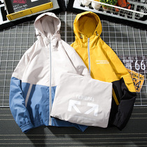 Spring and autumn mens tooling jacket New ins Korean version of the trend loose casual jacket student hooded baseball uniform