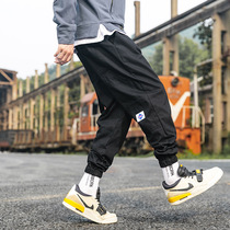 Beam Footed Pants Male Tide Cards Loose Work Pants Spring Autumn Season Haren 90% Pants Day Ensemble Cargo Casual Sports Long Pants