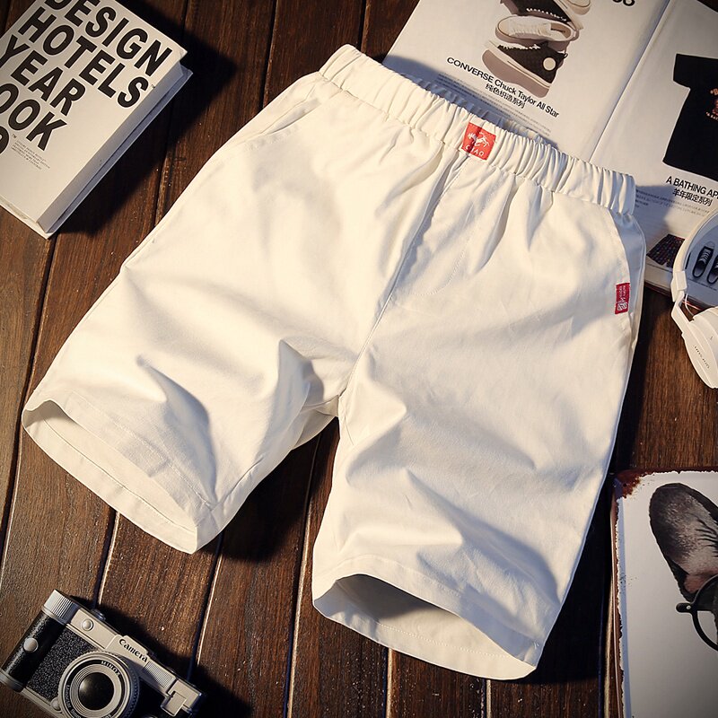 Men's casual shorts Korean fashion loose pants summer sports five thin solid color pants big shorts