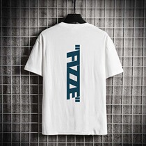 2022 Summer New Short Sleeve T-Shirt Men Ins Tide Card Summer Clothing Big Code Half Sleeve Korean Version Trend Easy and Compassionate Clothes