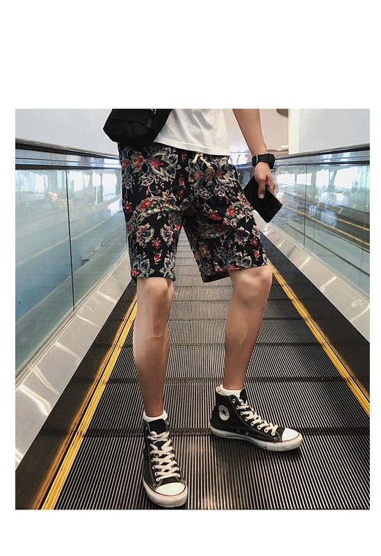 Quần short nam mùa hè quần thể thao nam chạy lỏng 5 điểm quần lớn mùa hè bãi biển cỡ lớn năm quần thủy triều