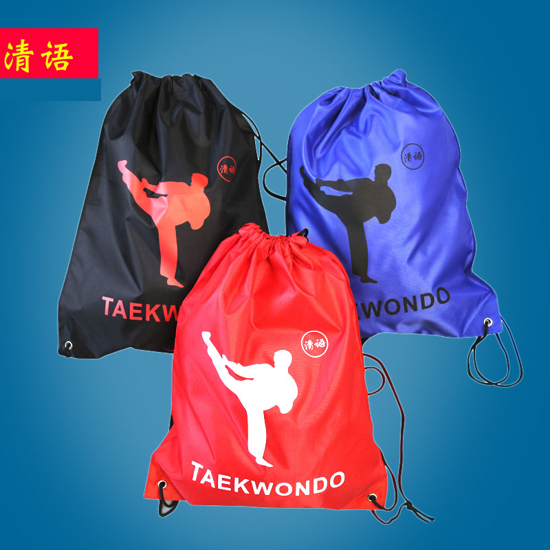 Qingyu Taekwondo bag School bag Children's backpack Protective gear bag Taekwondo supplies Drawstring Taekwondo bag Taekwondo backpack